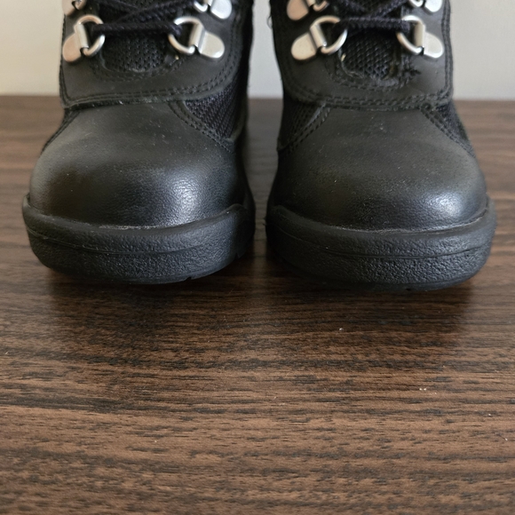 Timberland Field Hiking Boots Toddler Size 10 M Black Leather Lace Up 15806 - Picture 5 of 12